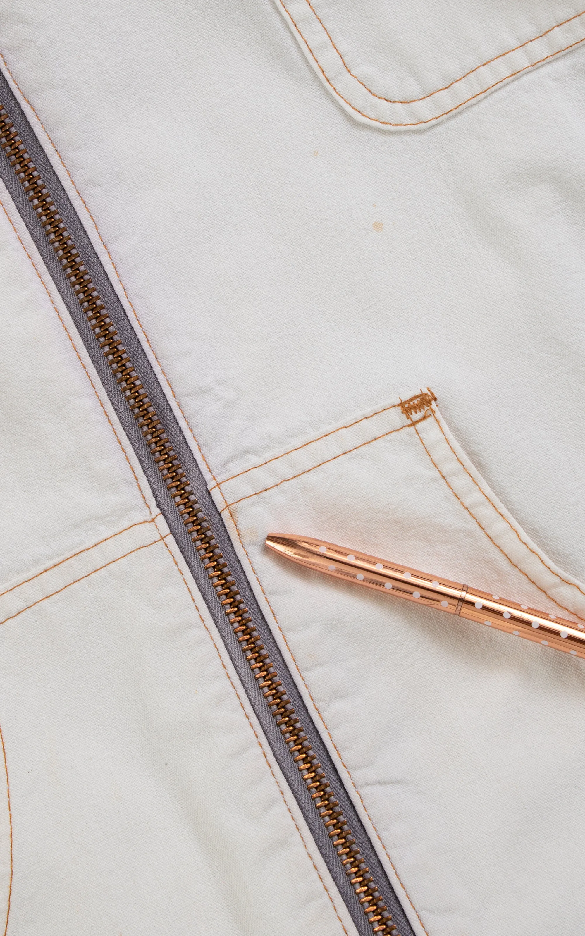1970s LEVI'S White Denim Hooded Jacket | small/medium
