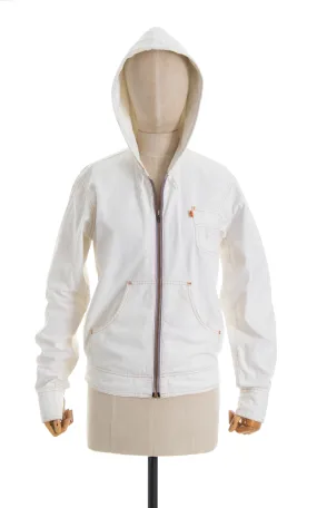 1970s LEVI'S White Denim Hooded Jacket | small/medium