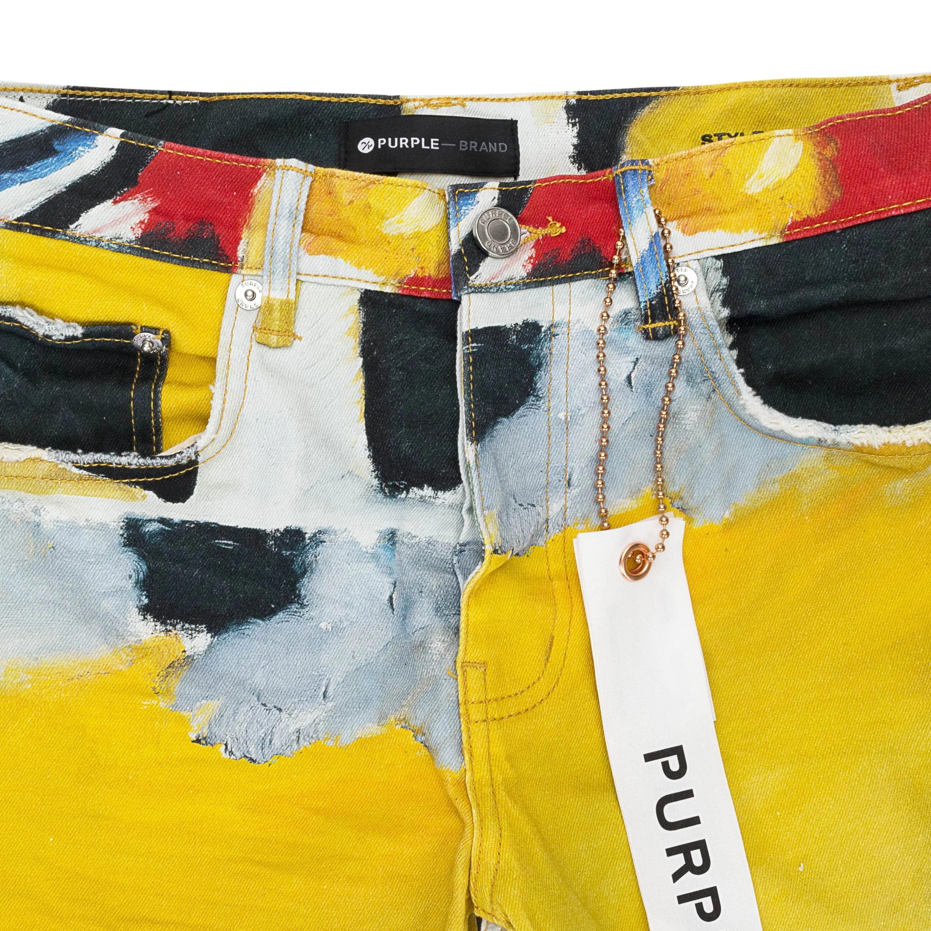 ABSTRACT PRINT DENIM MULTICOLOR SKINNY JEANS