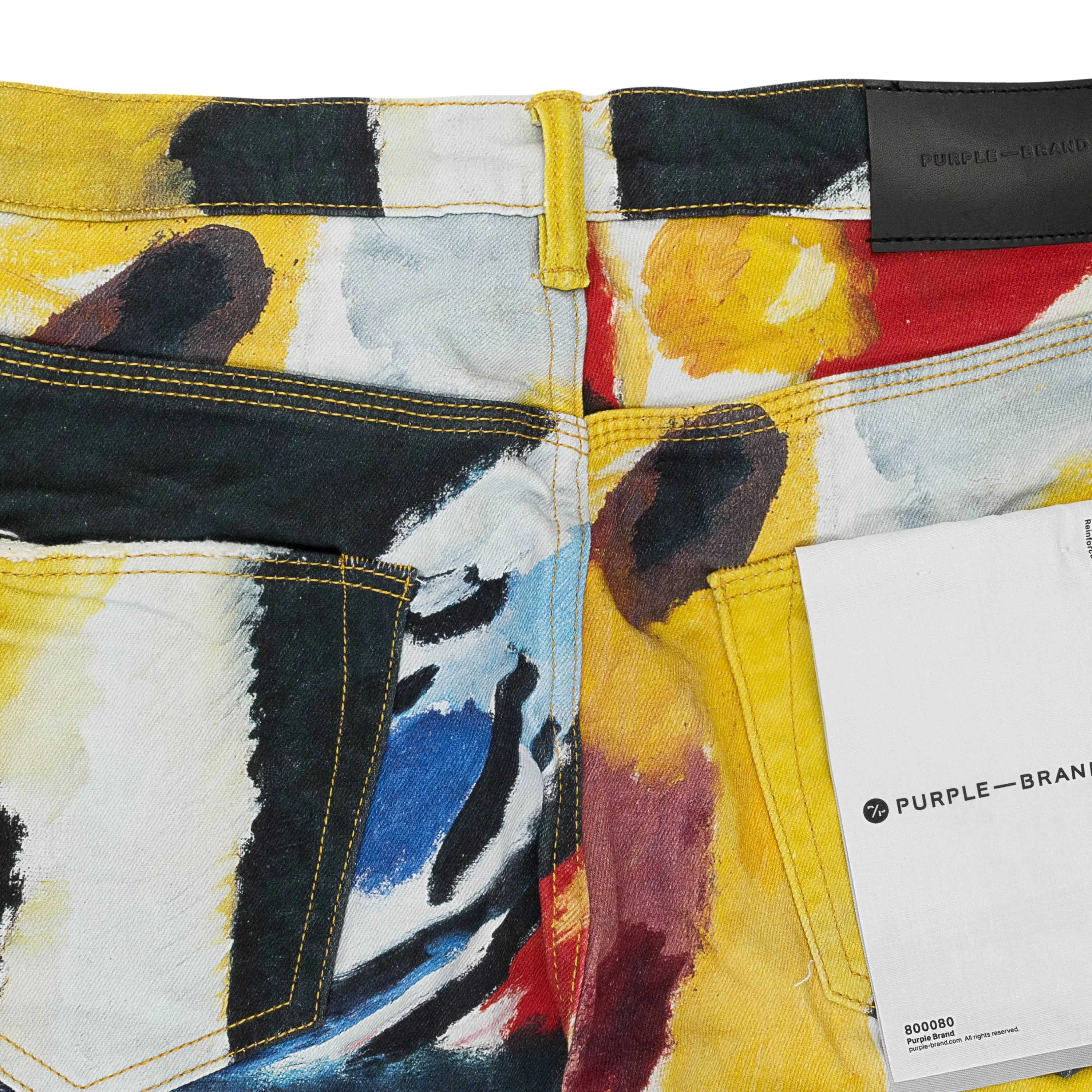 ABSTRACT PRINT DENIM MULTICOLOR SKINNY JEANS