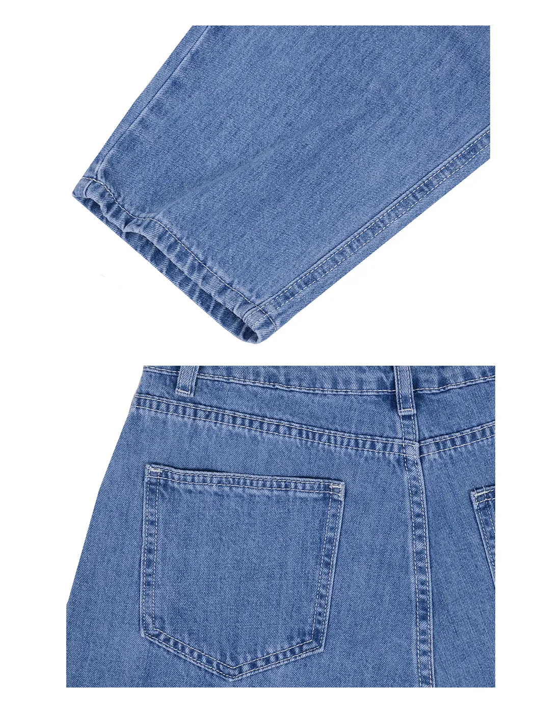 Anna-Kaci Women's High Waisted Boyfriend Denim Jeans Loose Tapered Crop Pants, Black, Large