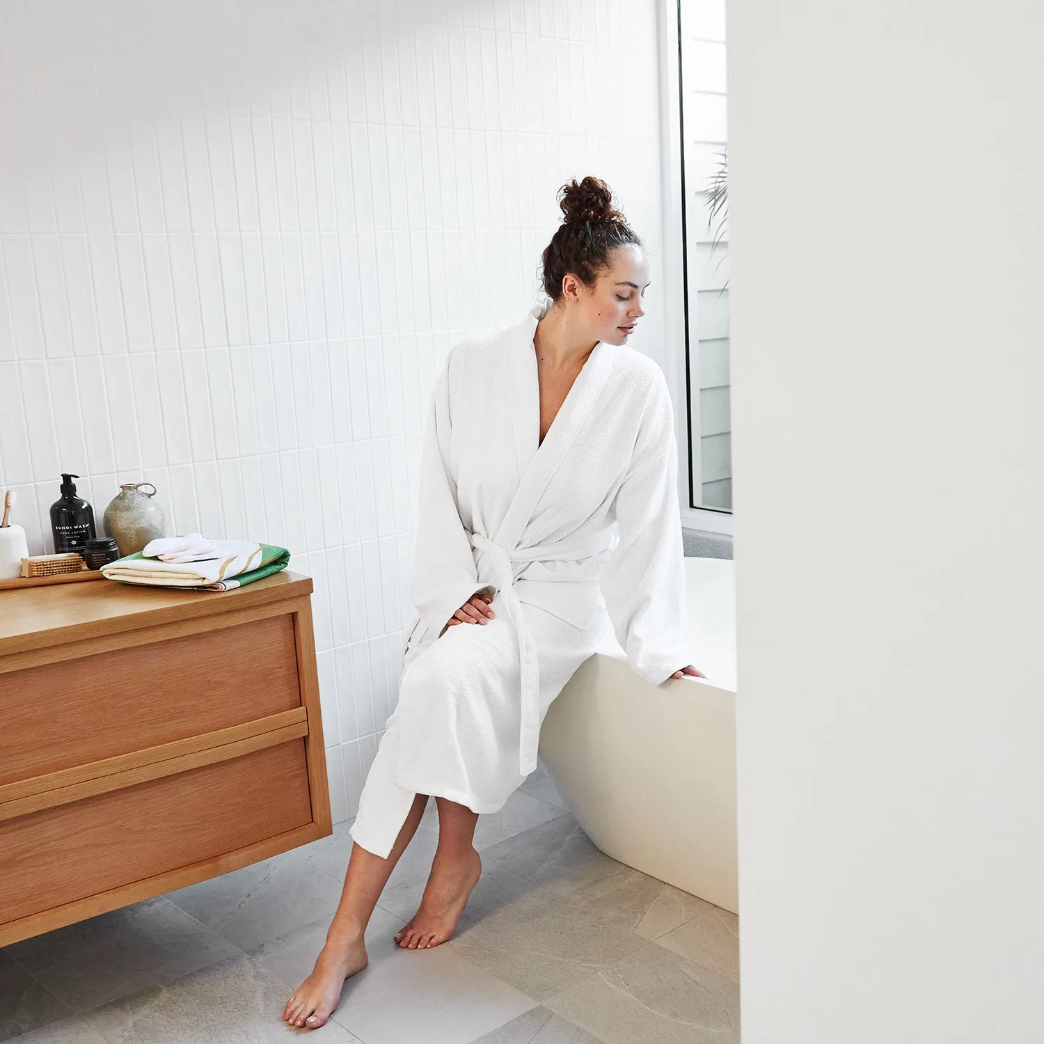 Bath Robe - Crystal White