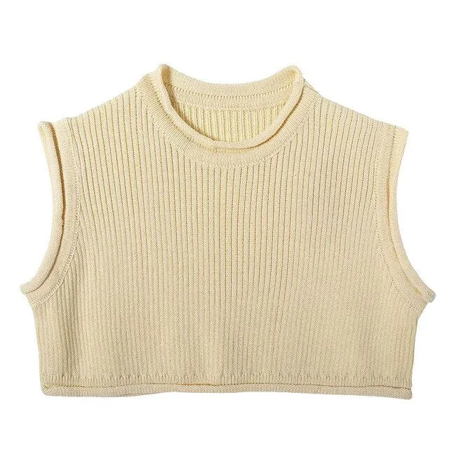 CROPPED KNITTED SWEATER