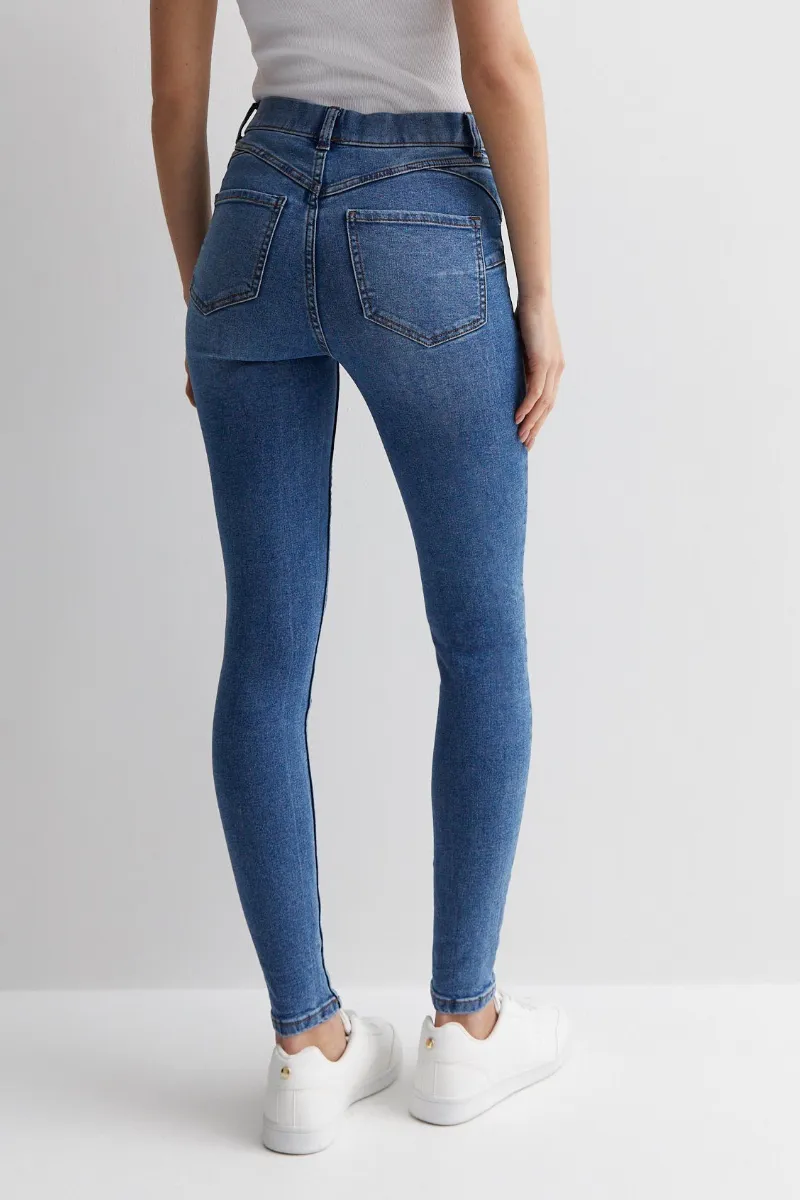 Famous Store Super Stretch Blue Jeggings
