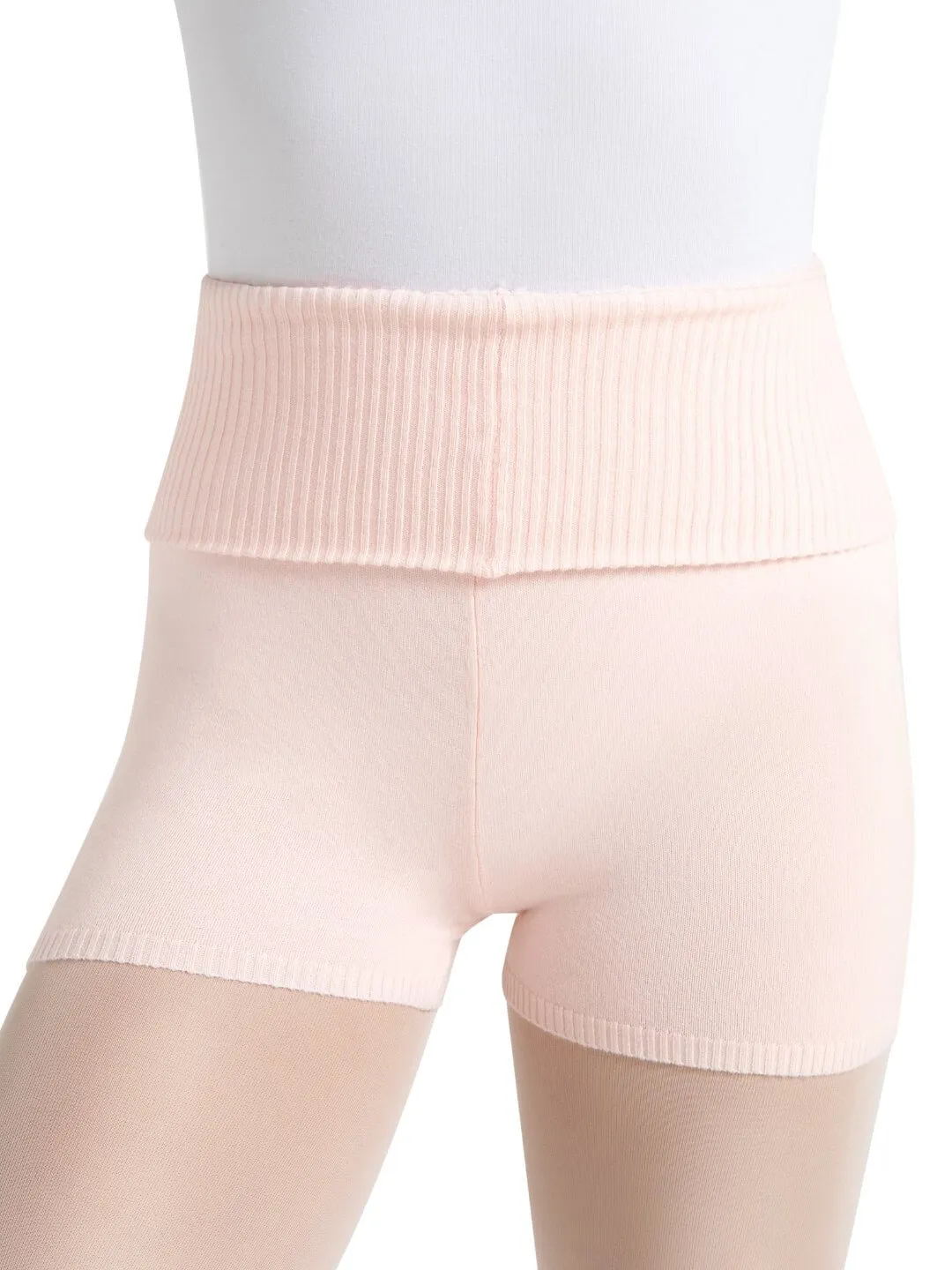 Fold-Over Knit Warm-Up Shorts