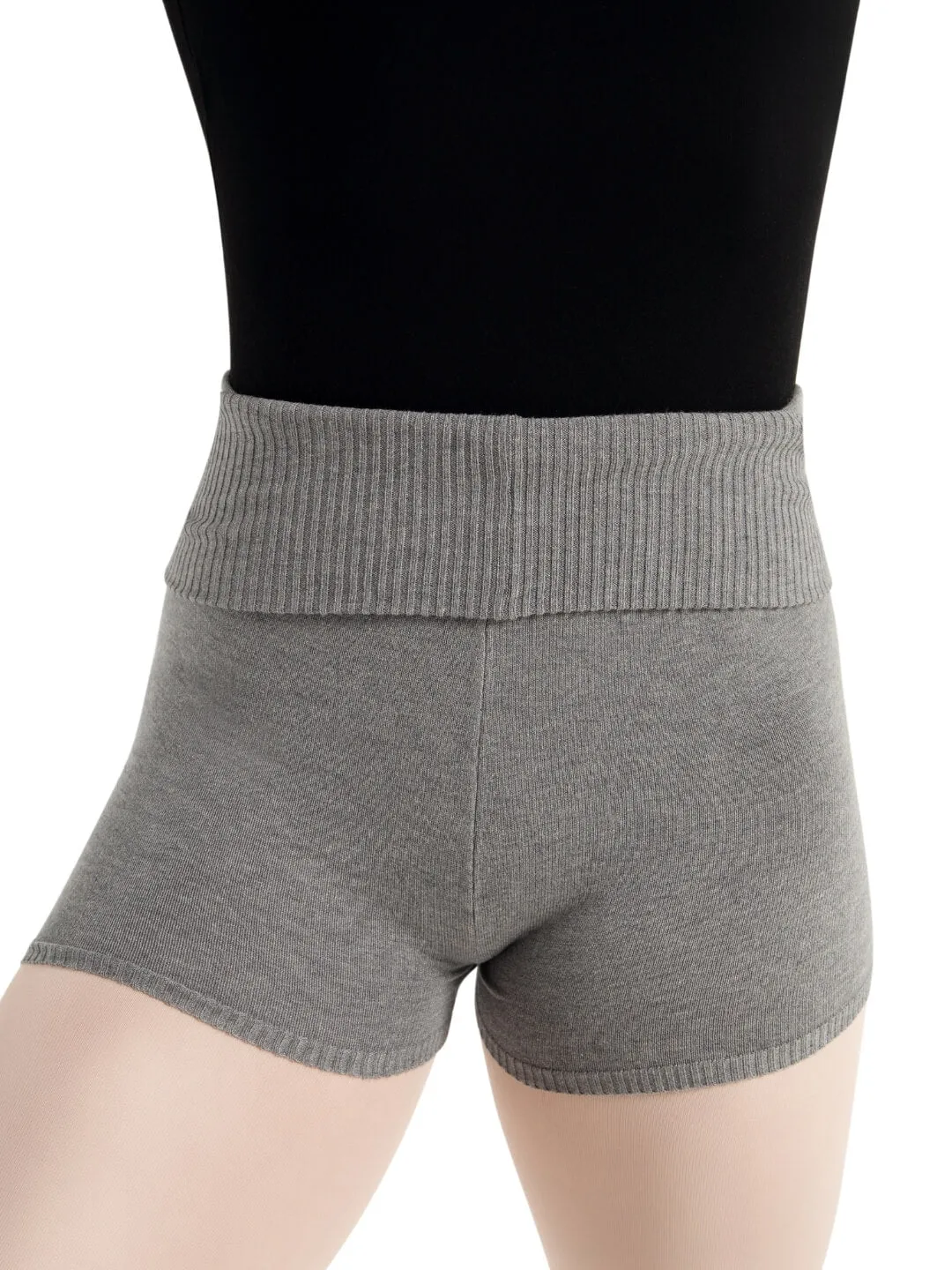 Fold-Over Knit Warm-Up Shorts