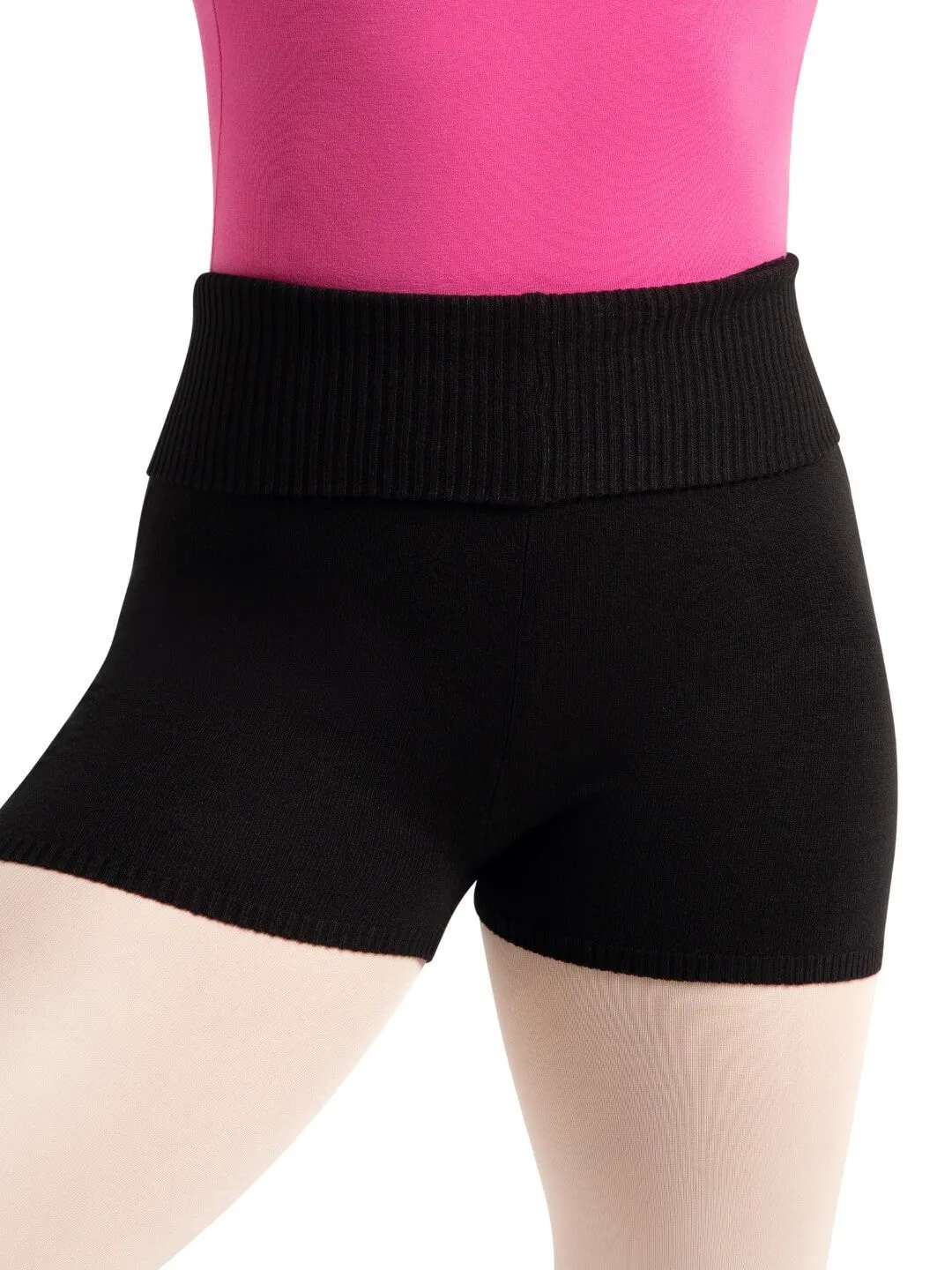 Fold-Over Knit Warm-Up Shorts