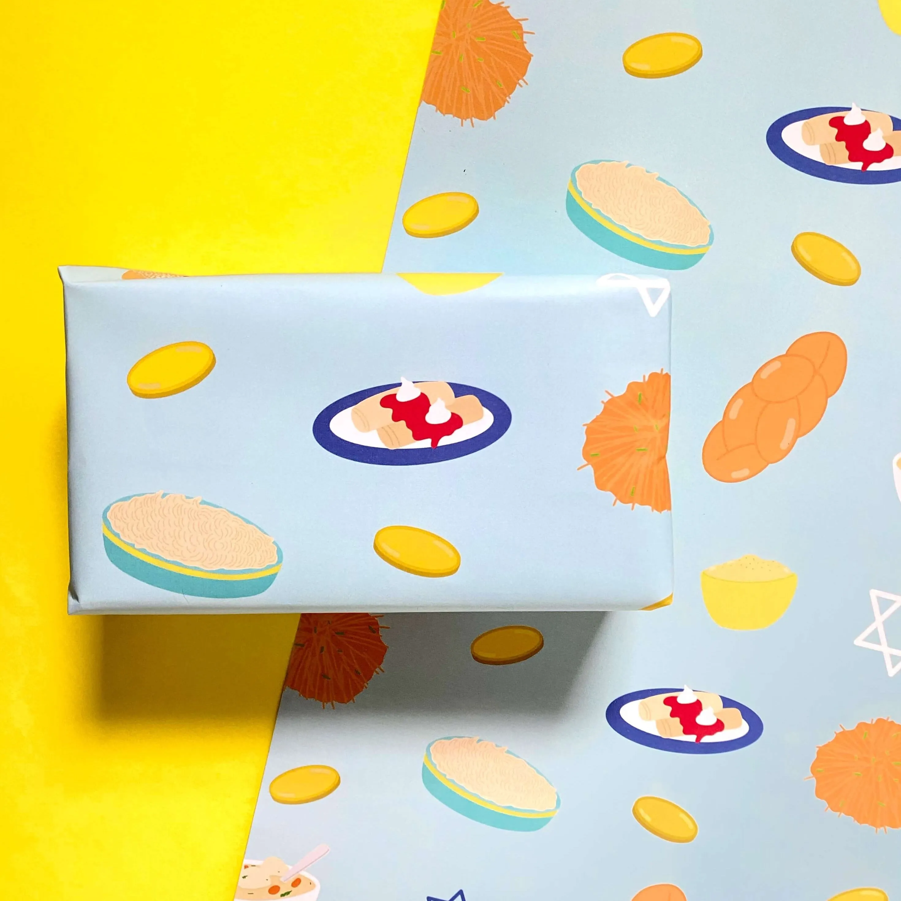 Hanukkah Food Wrapping Paper