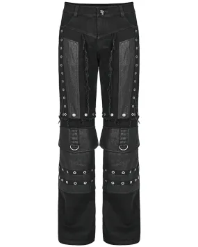 K558-BKM Mens Industrial Tactical Gothic Detachable Utility Pants/Shorts