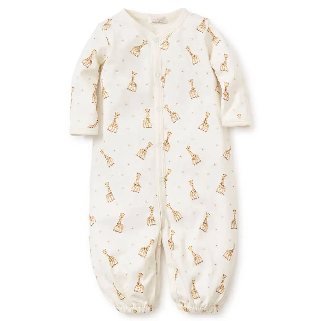 Kissy Kissy Print Convertible Gown Sophie La Girafe Ecru