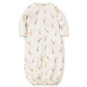 Kissy Kissy Print Convertible Gown Sophie La Girafe Ecru
