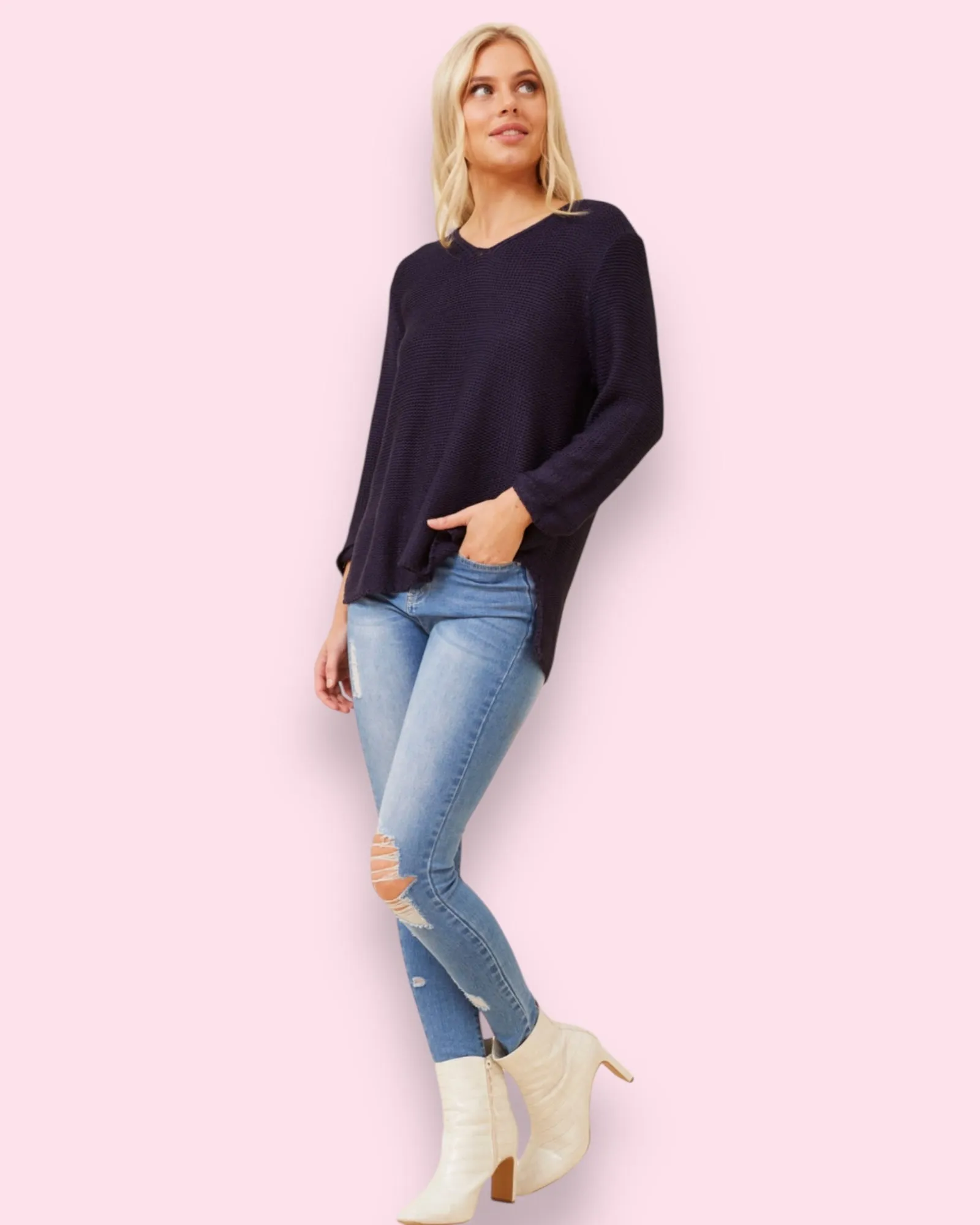 Maddie Knit - Navy