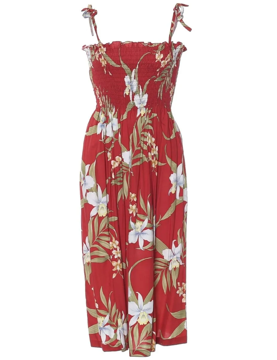 Pali Orchid Smock Rayon Dress