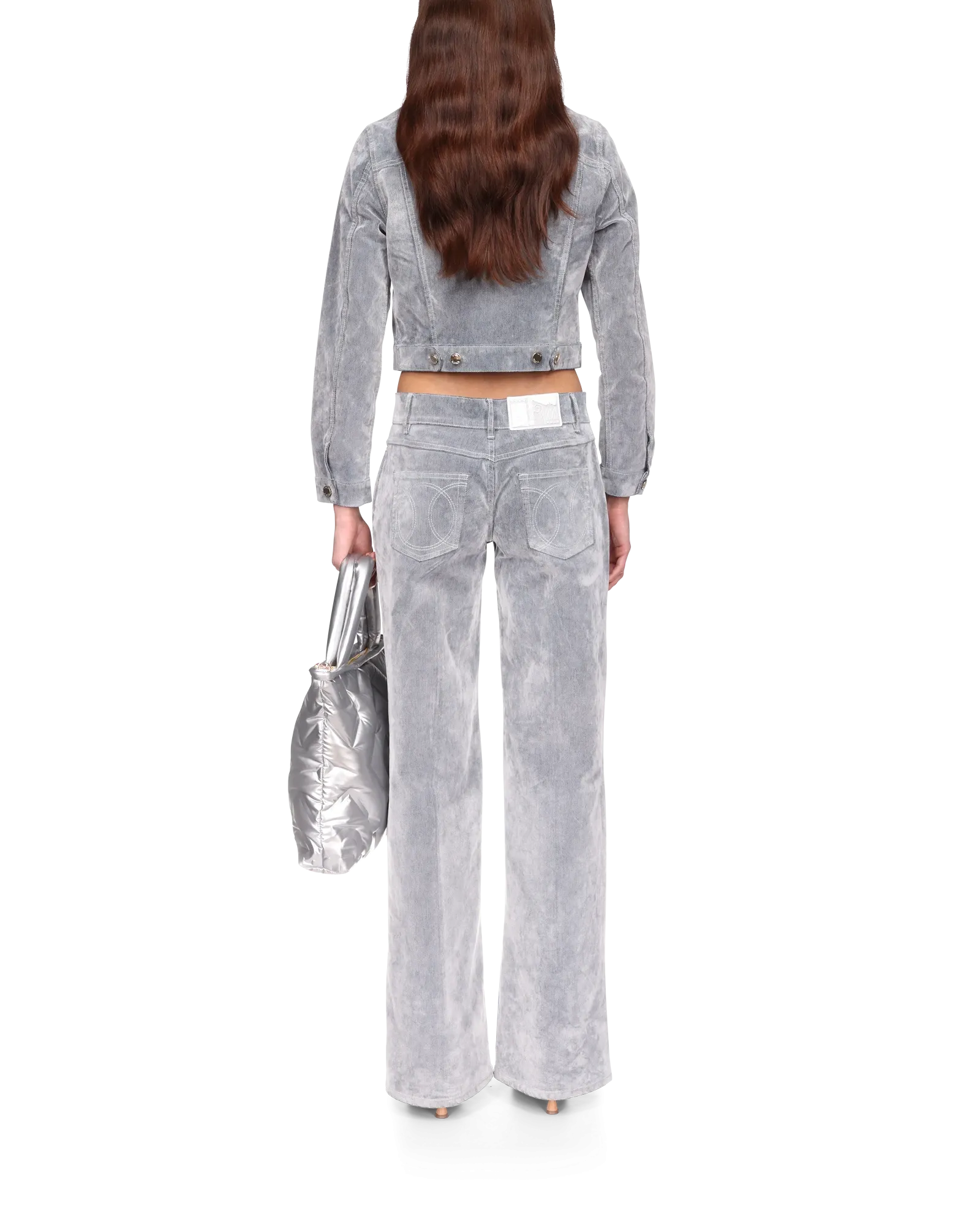 Peach Texture Denim Jacket