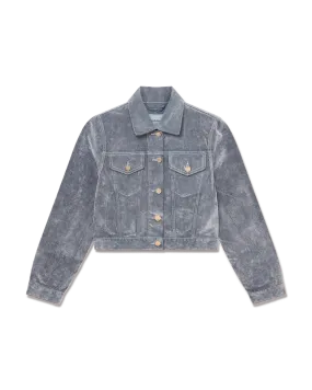 Peach Texture Denim Jacket