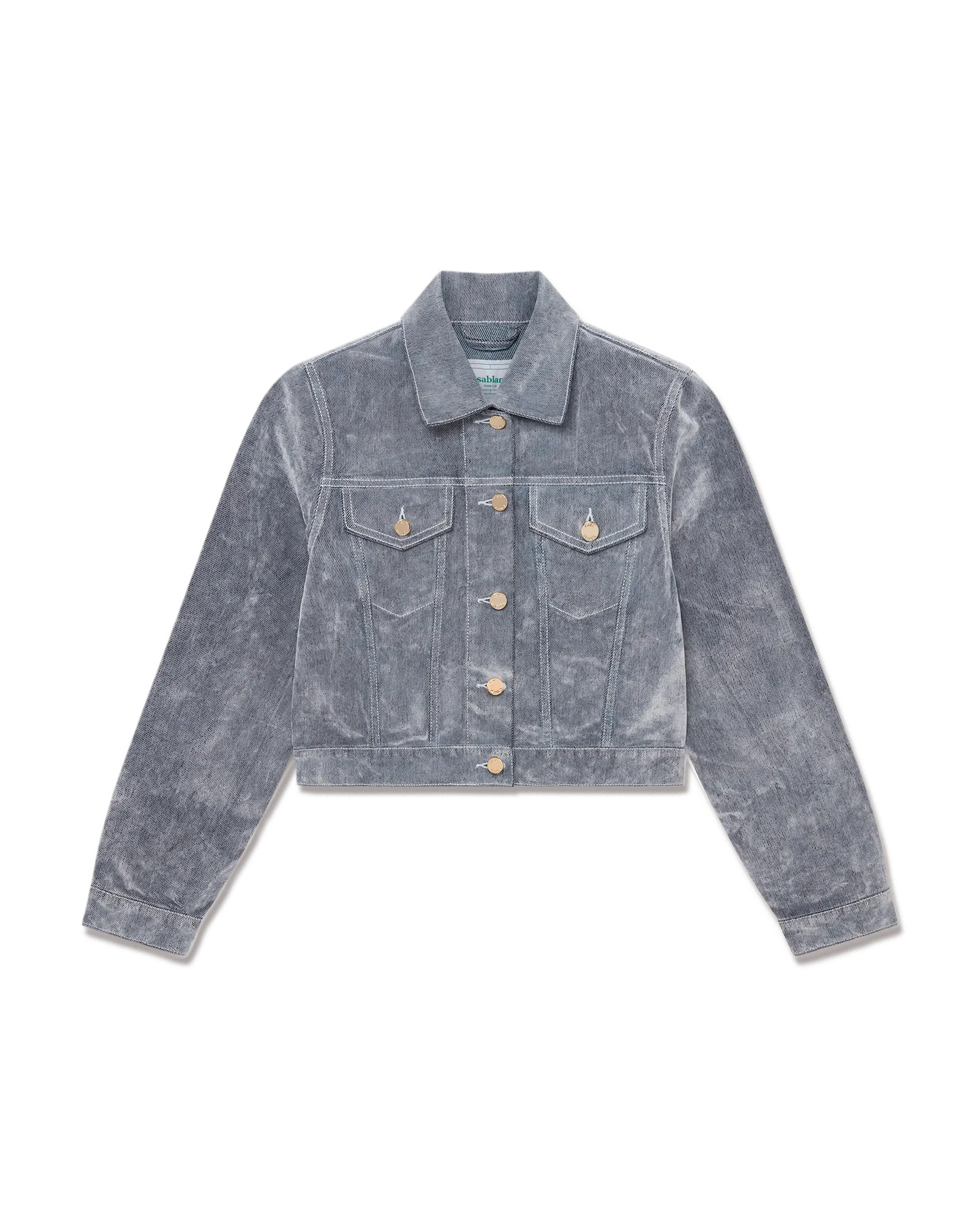 Peach Texture Denim Jacket