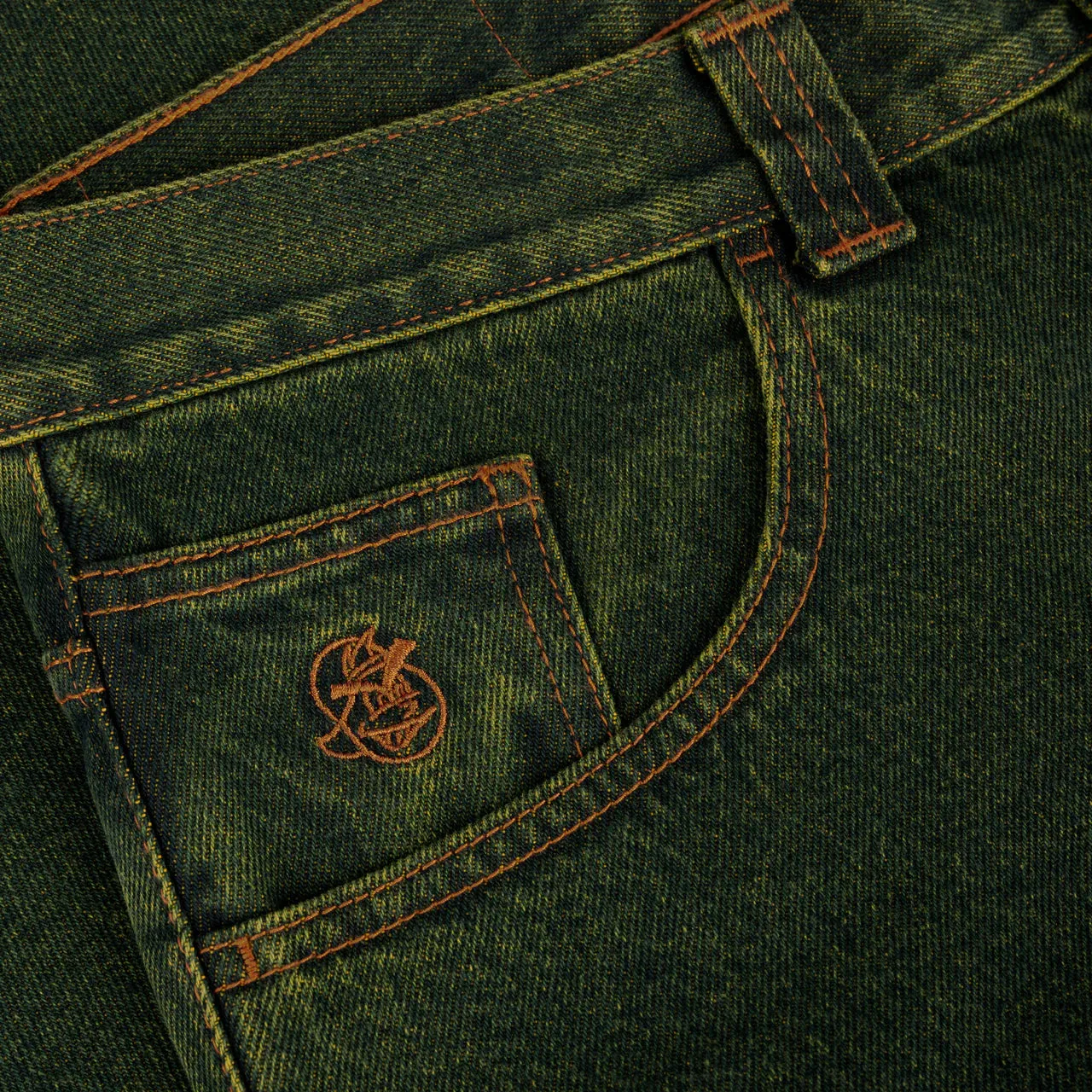 Polar Skate Co. - Polar 93! Pants - Chartreuse / Blue