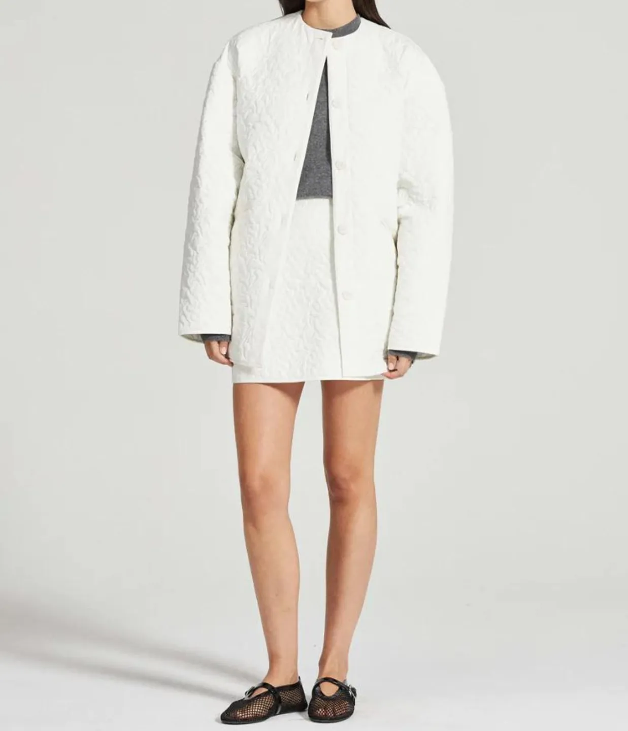 Remy Quilted Jacket in Cream