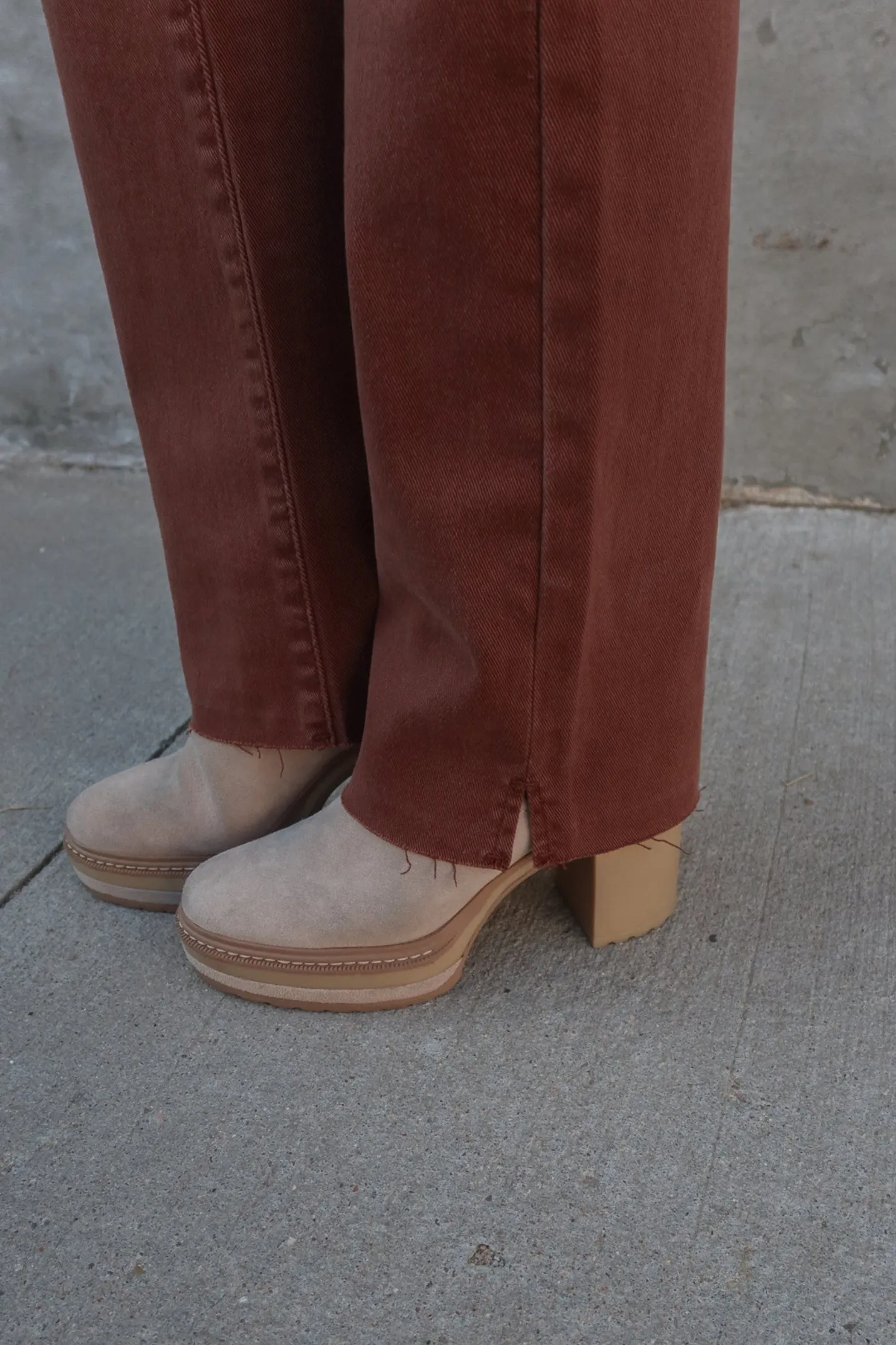 Risen Espresso High-Rise Ankle Straight Jeans
