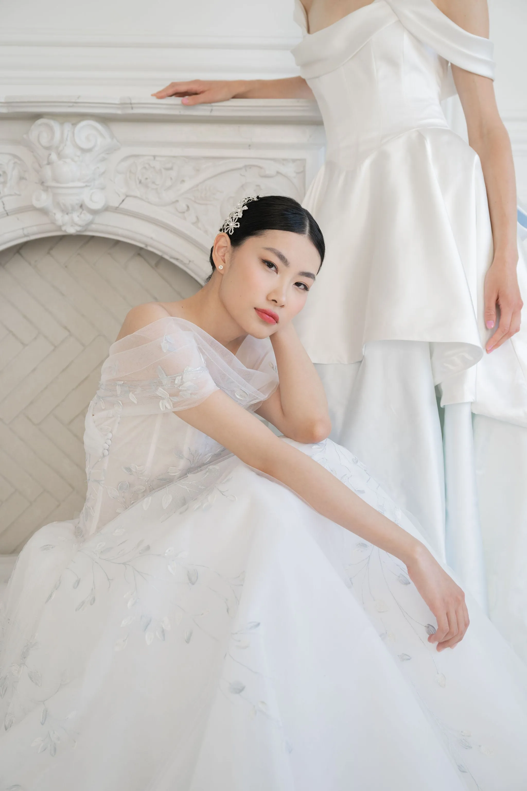 SNOWQUEEN Hand Painted Tulle Wedding Dress