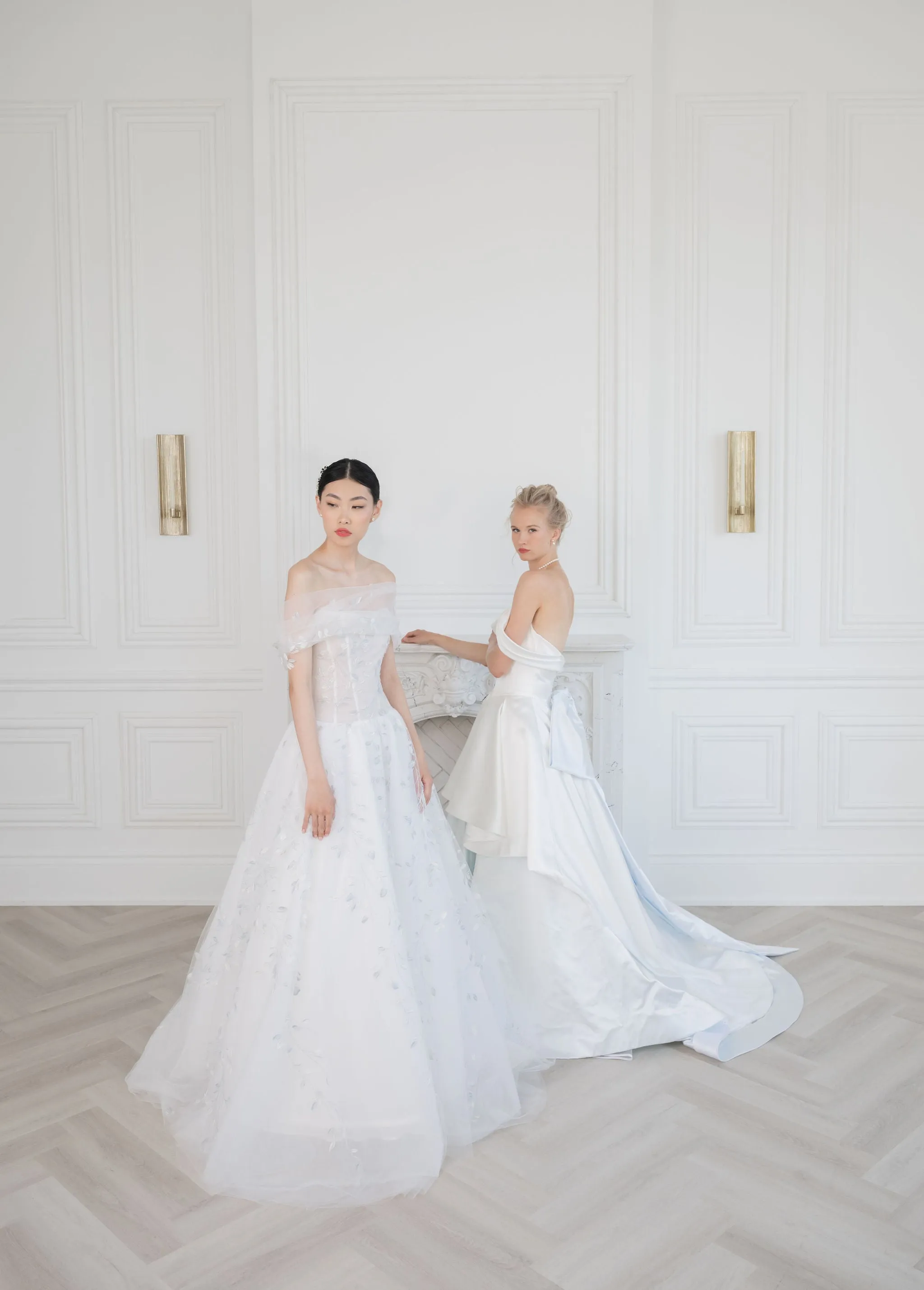 SNOWQUEEN Hand Painted Tulle Wedding Dress