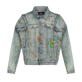 SPLICED DENIM JACKET