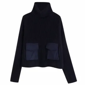 SWEATER WITH CONTRAST POCKETS