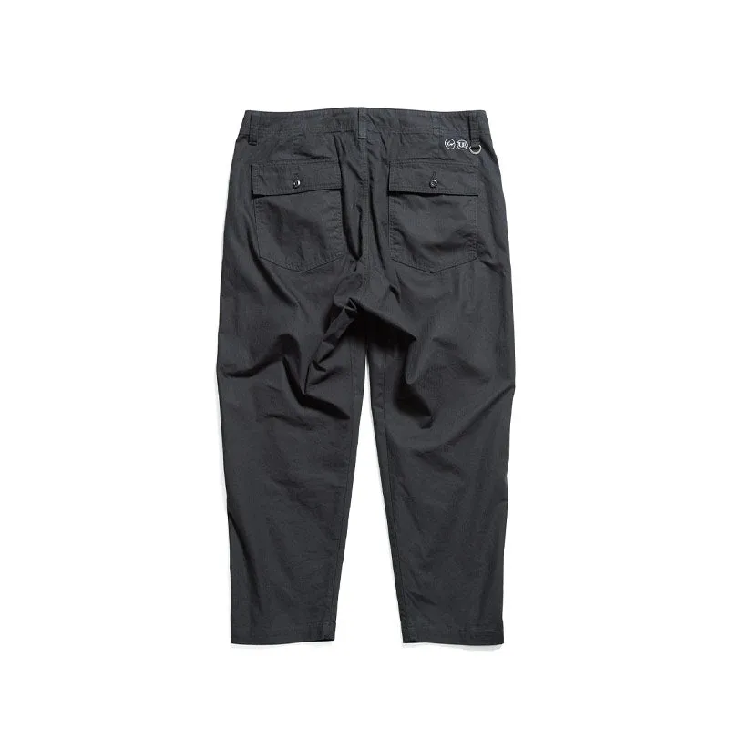 UNIFORM EXPERIMENT Rip Stop Tapered Utility Pants Black