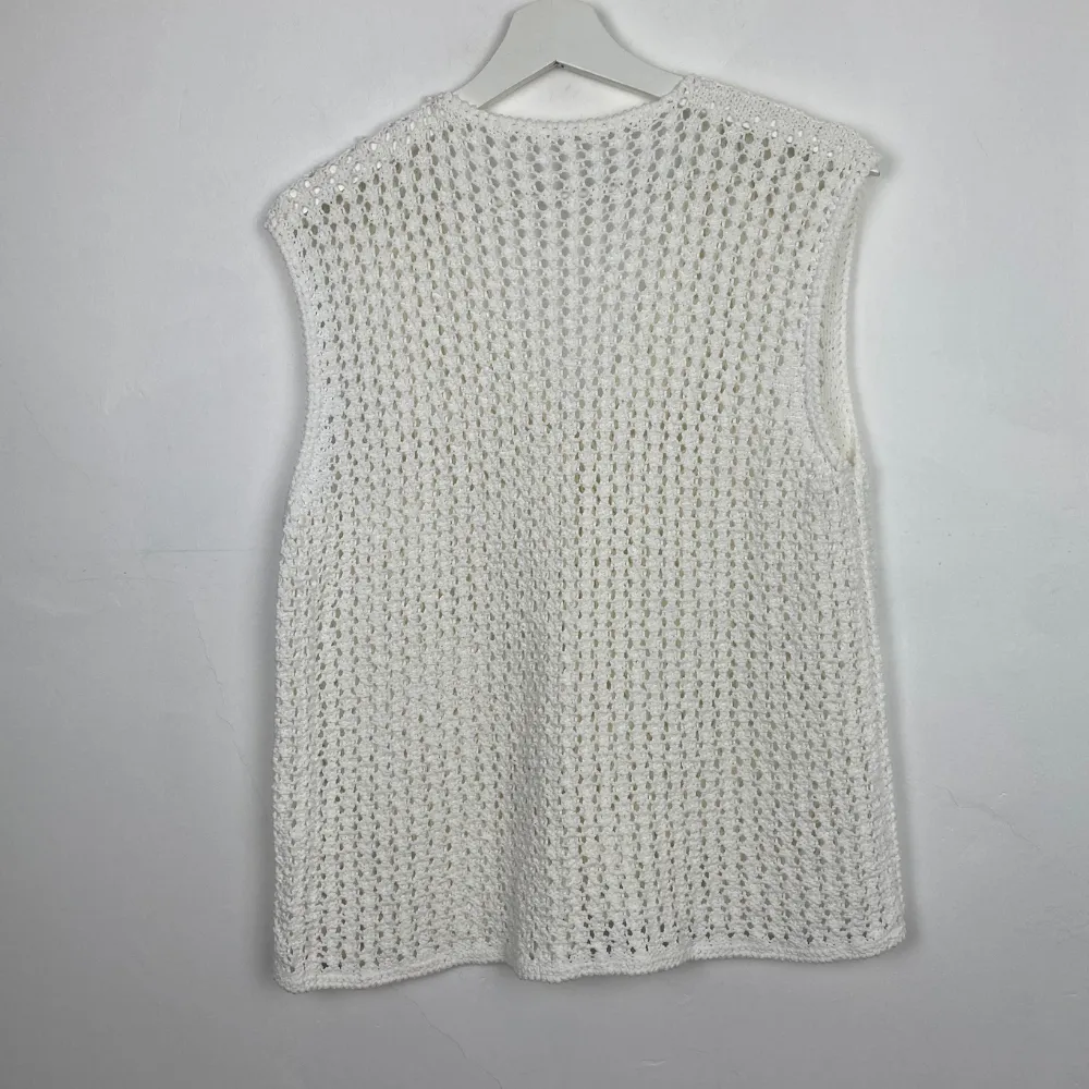 White Knit Vest - S/M