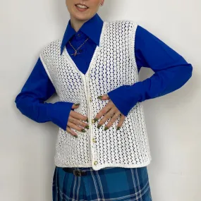 White Knit Vest - S/M