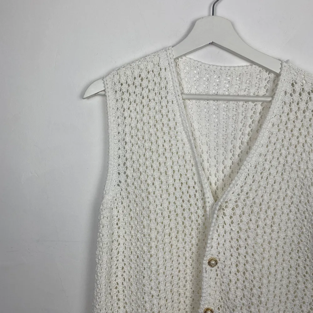White Knit Vest - S/M