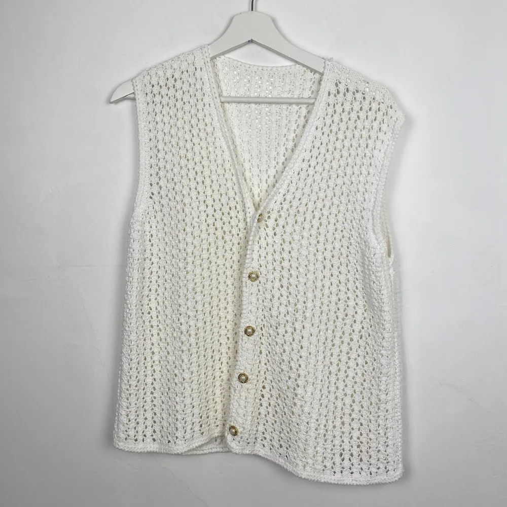 White Knit Vest - S/M