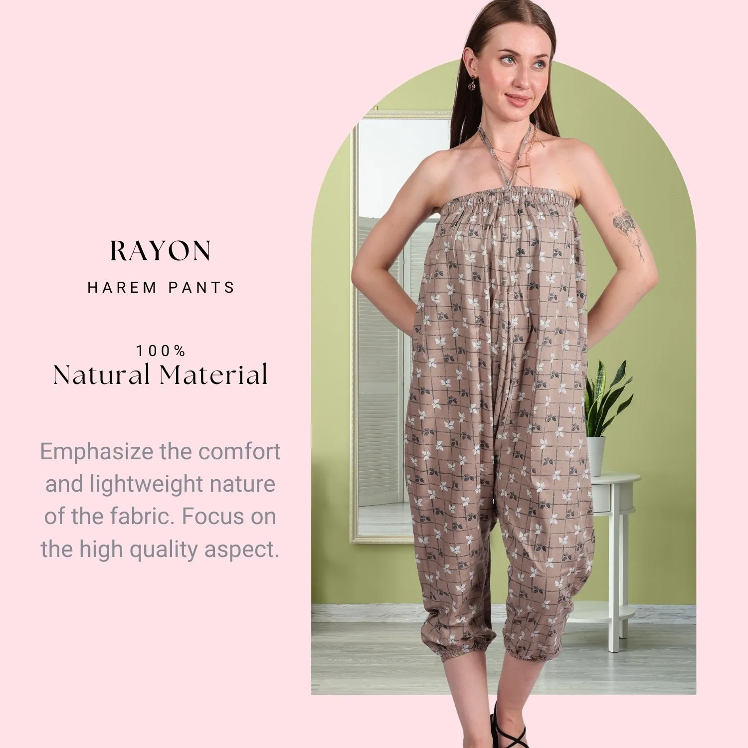 Women's Boho Harem Pants – Multi-Functional Pants with Pockets