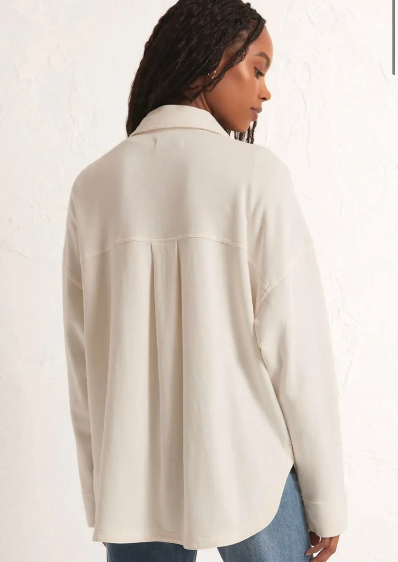Z Supply All Day Knit Jacket in Crystal